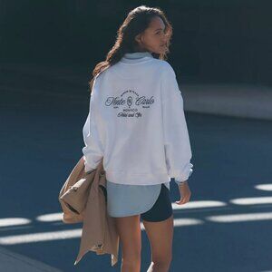 Anthropologie 4th & Reckless Leone Monte Carlo Embroidered Oversized Sweatshirt